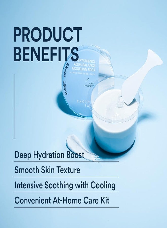 ANOTHERFACE PEPTATHENOL™ Aqua Balance Modeling Pack, Deep Hydrating & Cooling Jelly Mask, Intensive Calming & Soothing, Smooth Skin Texture, Home Spa Kit, Korean Skin Care, 4 cups in 1 Pack, Vegan - Image 3